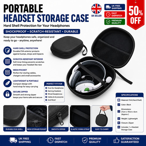 Portable hard headphone carry - hard,