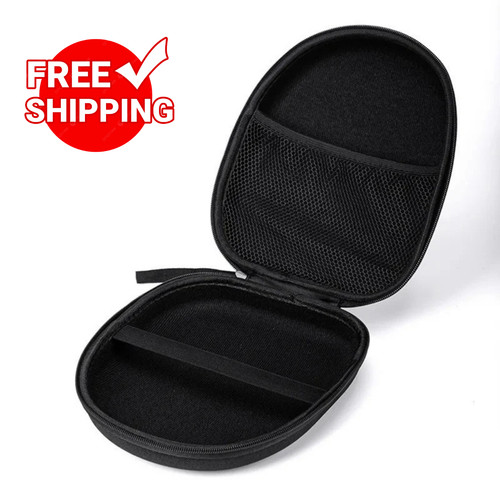 Black headphone storage bag - black,