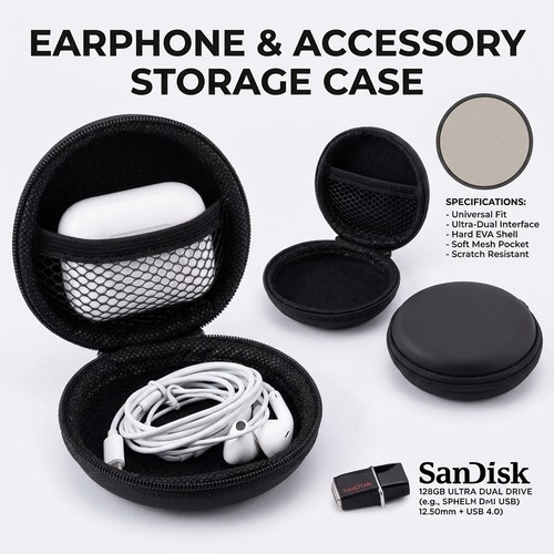 Hard eva earphone storage case - earphone,