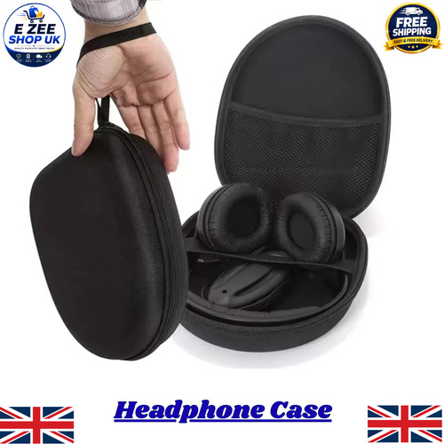Black headphone storage bag - storage,