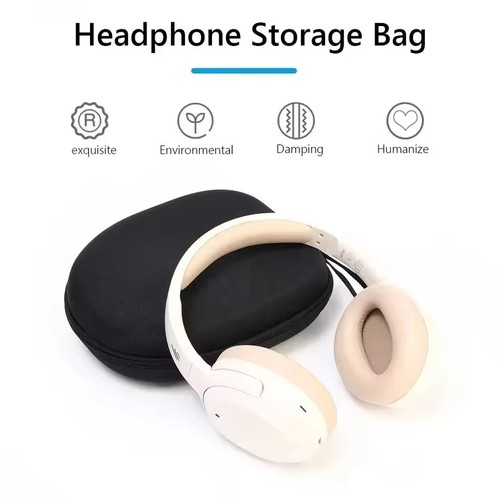 Black headphone storage bag - storage,