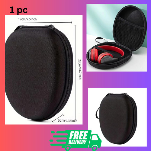 Black headphone storage - black,