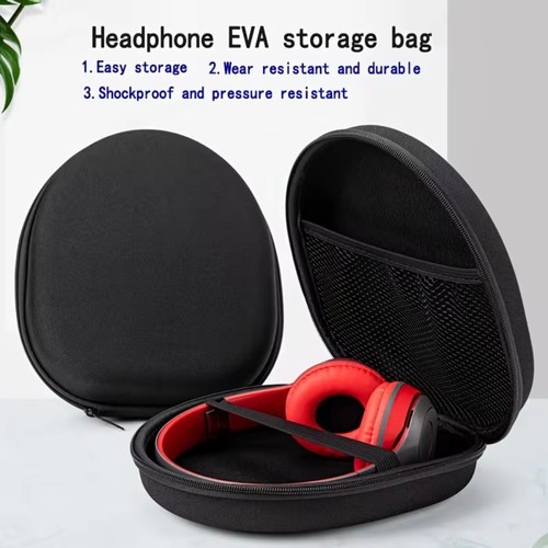 Black headphone storage bag - headphone,