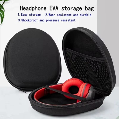 Black headphone storage bag - headphone,